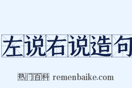 左说右说造句是什么意思的图片